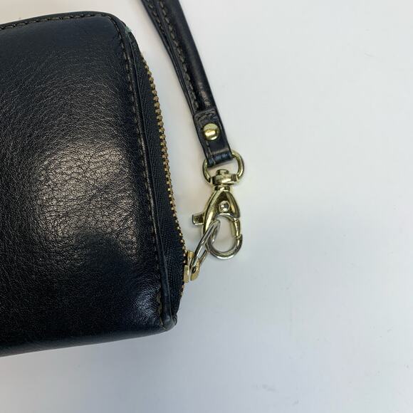 Fossil Black Leather Wristlet Wallet 8 x 4" - Picture 8 of 8